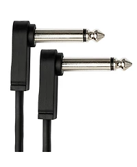 Hosa Technology 18" Molded Low-Profile Right-Angle to Same Flat Guitar Patch Cable