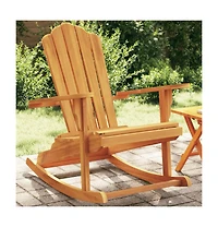 Garden Rocking Adirondack Chair Teak Solid teak wood Medium