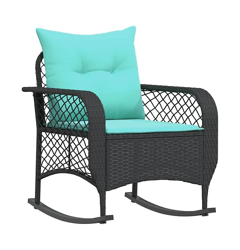 Patio Rocking Chair Black, Turquoise