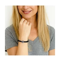 PawZee Ebony Paw Print Charm Bracelet