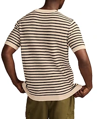 Lucky Brand Men's Striped Crewneck Textured Sweater
