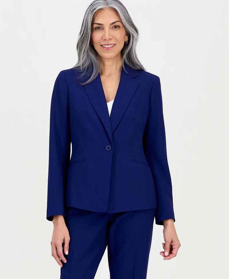 Le Suit Women's Notch-Lapel Mid-Rise 2 Piece Pantsuit