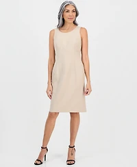 Le Suit Women's Topper Jacket & Round-Neck Sheath Dress