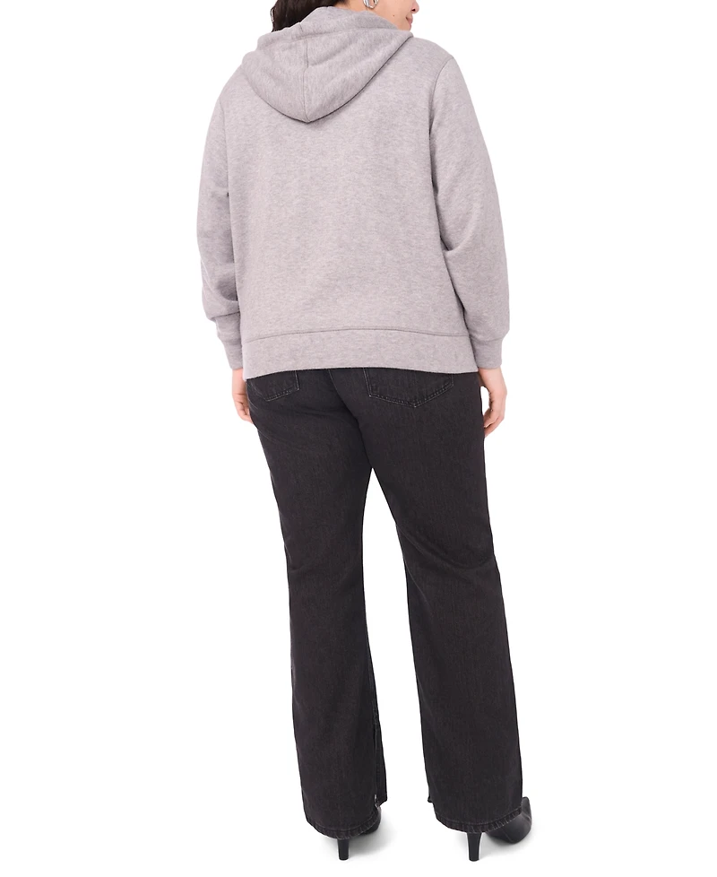 Vince Camuto Plus Long Sleeve Zip-Up Hoodie Jacket