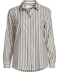 Lands' End Petite No Iron Button Front Shirt