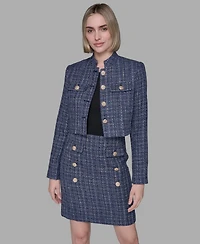 Karl Lagerfeld Paris Women's V-Neck Midi Dress