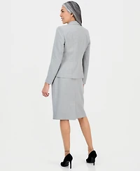 Le Suit Women's Peak-Lapel Slim-Fit Skirt