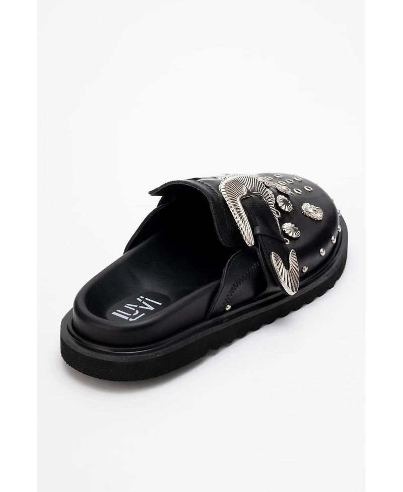 Forever & Always Shoes Maril Leather Buckle Sandal (Women)