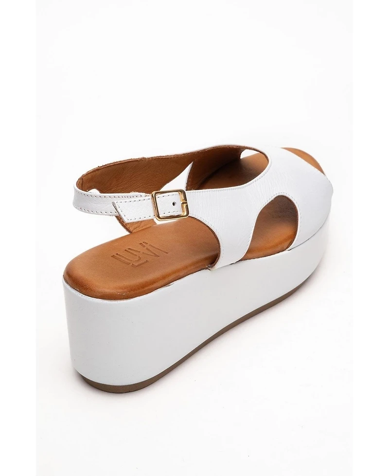 Forever & Always Shoes Brad Leather Platform Sandal (Women)