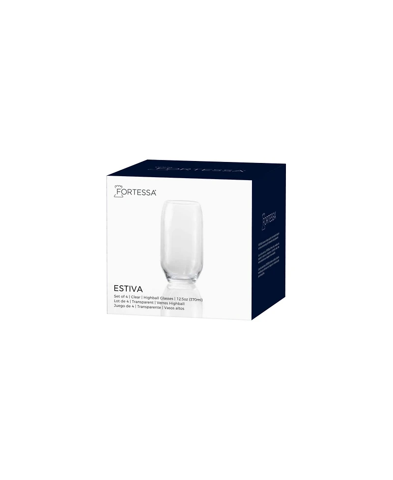 Fortessa Estiva Highball Sparkling Cocktail Glasses, Set of 4