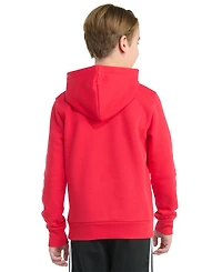 adidas Big Boys 8-20 Long-Sleeve Essential Logo Fleece Pullover Hoodie