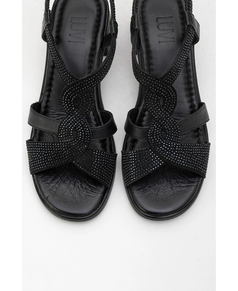 Forever & Always Shoes Dolen Leather Chunky Sandal (Women)