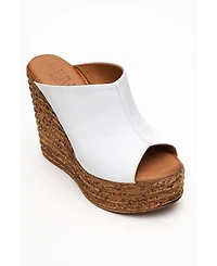 Forever & Always Shoes Nelly Leather Platform Sandal (Women)