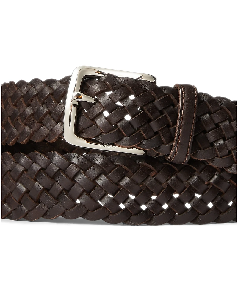 Polo Ralph Lauren Men's Braided Vachetta Leather Belt