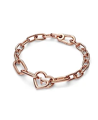 Pandora Rose Gold Plated Heart Link Clip Charms