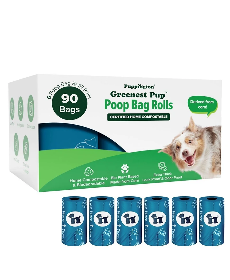 Compo Dog Poop Bags, 90 Bags, Lagoon Teal