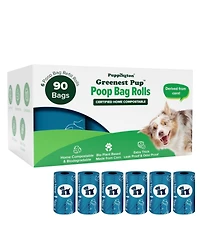 Compo Dog Poop Bags, 90 Bags, Lagoon Teal