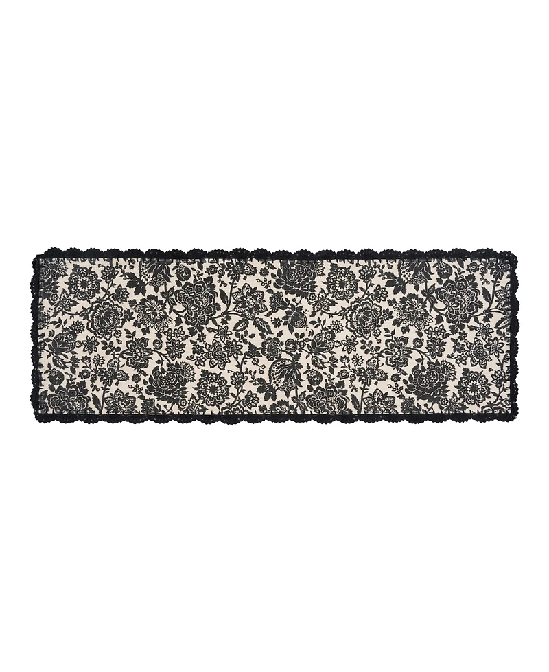 Laura Ashley Crochet Border Cotton Runner Rug