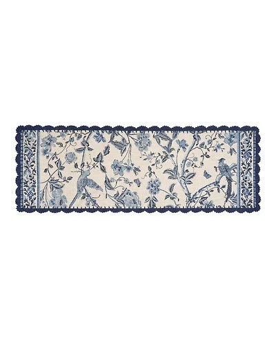 Laura Ashley Crochet Border Cotton Runner Rug