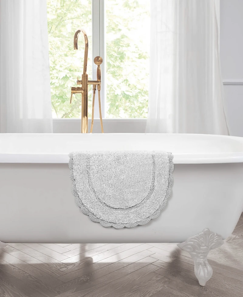 Laura Ashley Crochet Cotton Bath Rug