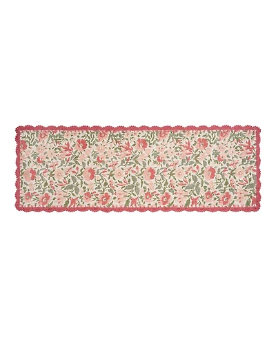 Laura Ashley Crochet Border Cotton Runner Rug