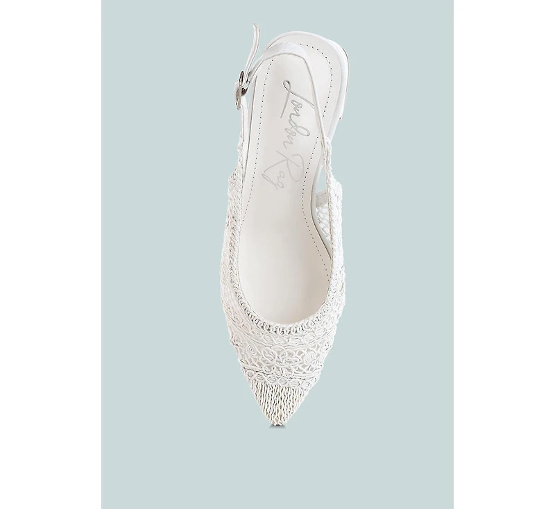 Tolina Woven Design Slingback Sandals Women