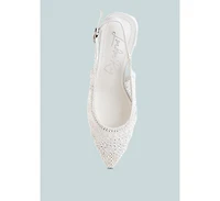 Tolina Woven Design Slingback Sandals Women