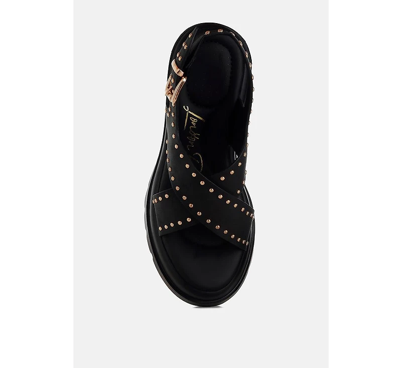 Nambo Stud Embellished Block Heel Women