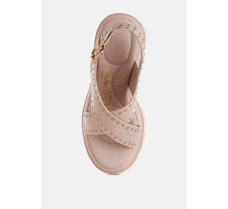 Nambo Stud Embellished Block Heel Women