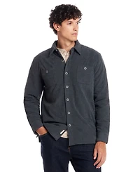Weatherproof Vintage Men's Grid Collared Shirt Jacket