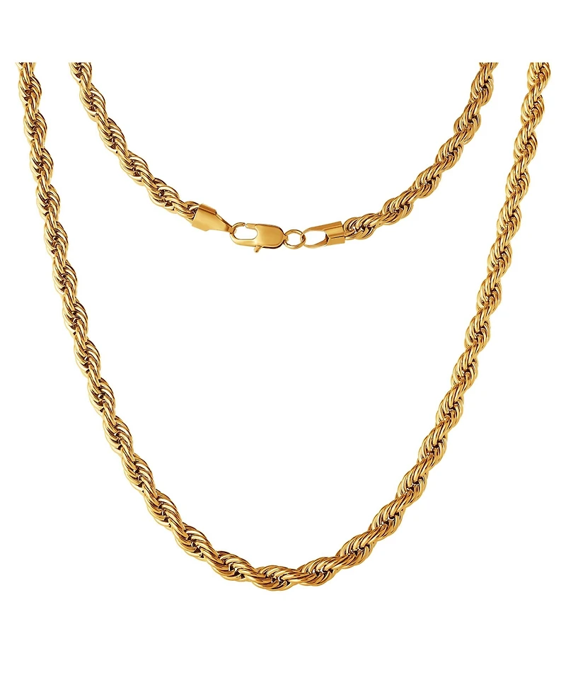 Lucky Brand Mens Gold-Tone Rope Chain Necklace - 22'' Chain