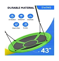 43" Saucer Swing (Kids & Adults): 700lbs Capacity, Waterproof