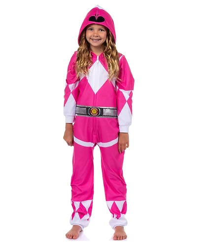 Power Rangers Girls Mighty Morphin All Character Colors Union Suit Costume Sleep Pajama