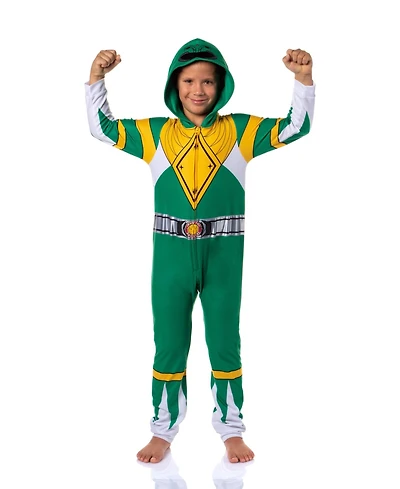 Power Rangers Girls Mighty Morphin All Character Colors Union Suit Costume Sleep Pajama