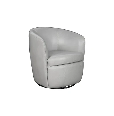 Parker Living Steamboat Ice 100% Italian Leather Swivel Club Chair Two Pack