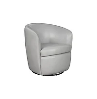 Parker Living Steamboat Ice 100% Italian Leather Swivel Club Chair Two Pack