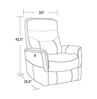Parker Living Gemini - Flint Power Swivel Glider Recliner