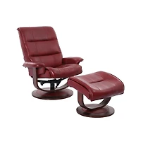 Parker Living Knight - Rouge Manual Reclining Swivel Chair and Ottoman