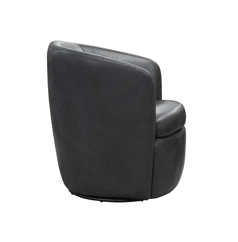 Parker Living Vintage Slate 100% Italian Leather Swivel Club Chair