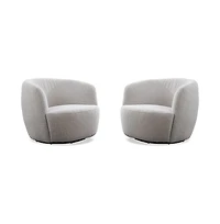 Parker Living Carina - Bloke Cotton Swivel Barrel Chair Two Pack
