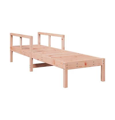 Sun Lounger Natural wood Solid Douglas wood Medium