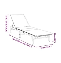Sun Lounger with Cushion Brown Poly Rattan
