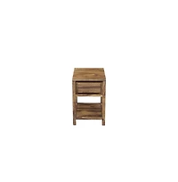 Porter Designs Urban Solid Sheesham Wood End Table, Natural