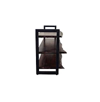 Porter Designs Manzanita Live Edge Solid Sheesham Wood Tv Stand, Gray