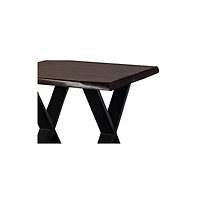 Porter Designs Manzanita Live Edge Solid Sheesham Wood End Table, Gray