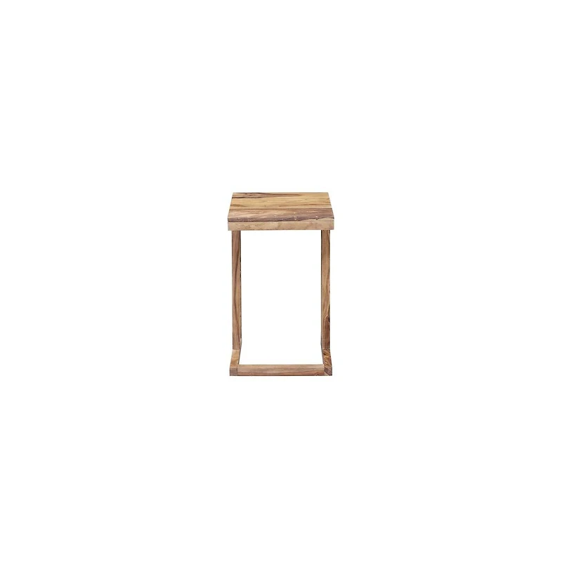Porter Designs Urban Solid Sheesham Wood End Table, Natural (Set of 2)