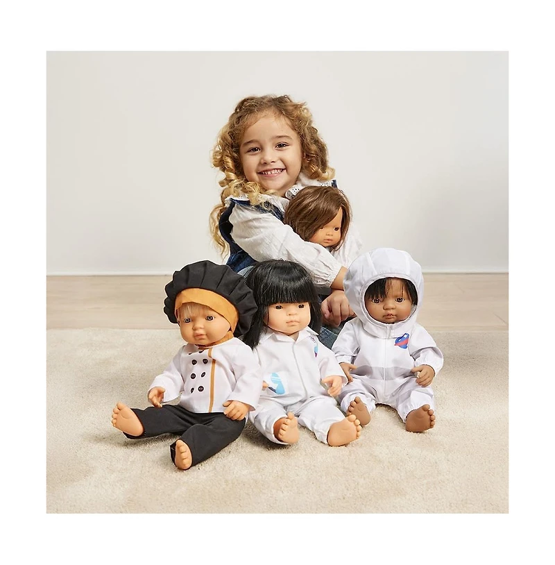 Miniland Careers Collection - Farmer Doll Outfit with Overalls & Hat for 15" Baby Dolls