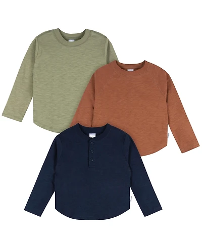 Gerber Baby Boys 3-Pack Long Sleeve Shirts