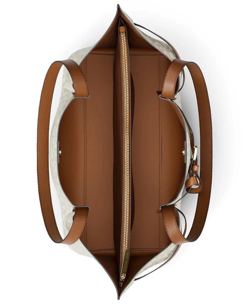 Michael Michael Kors Emilia Extra Large East West Zip Pocket Tote Bag