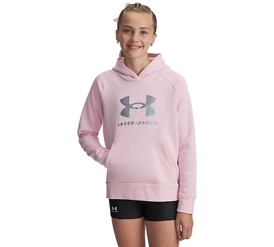 Under Armour Girls 6-16 Rival Long Sleeve Shimmer Hoodie